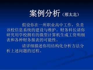 SA案例分析