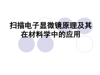 sem工作原理及应用