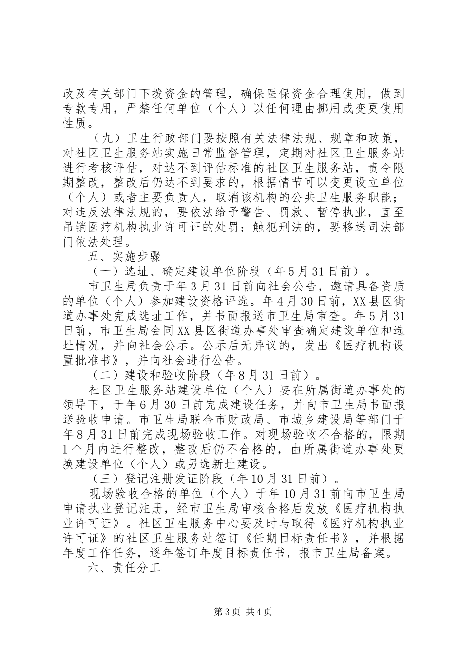 市政办社区卫生站建设方案_第3页