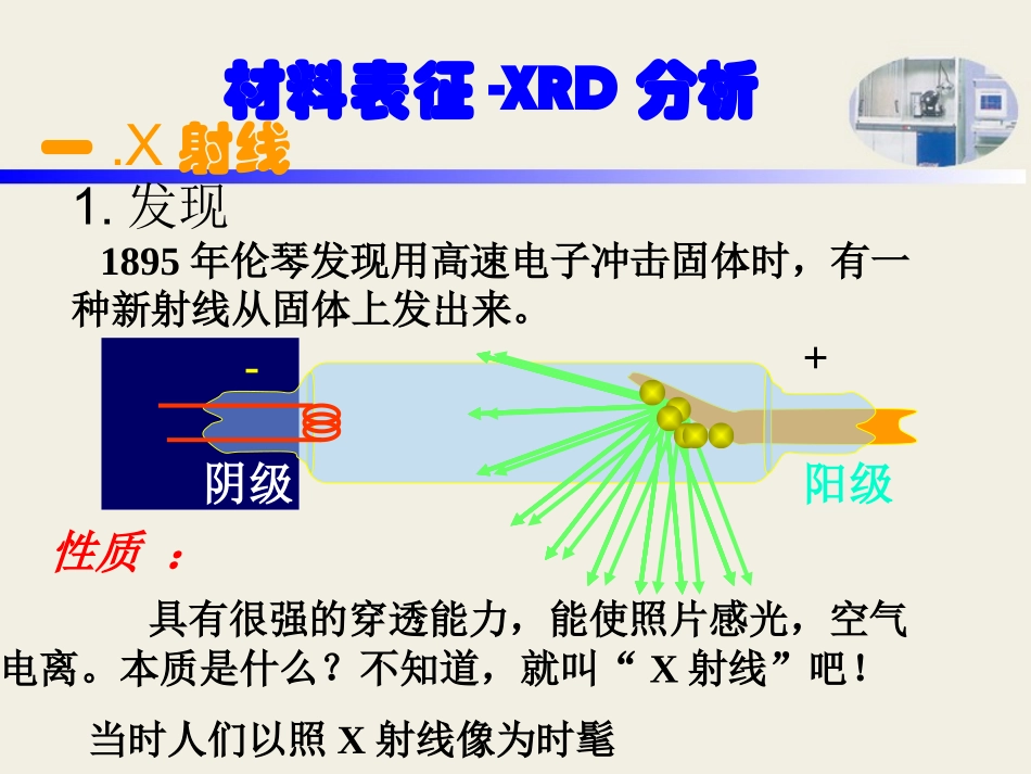 XRD衍射仪的工作原理_第1页