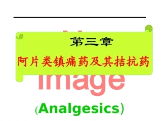 阿片类镇痛药及其拮抗药