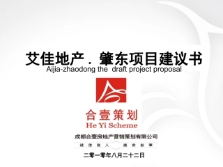 艾佳地产肇东项目建议书