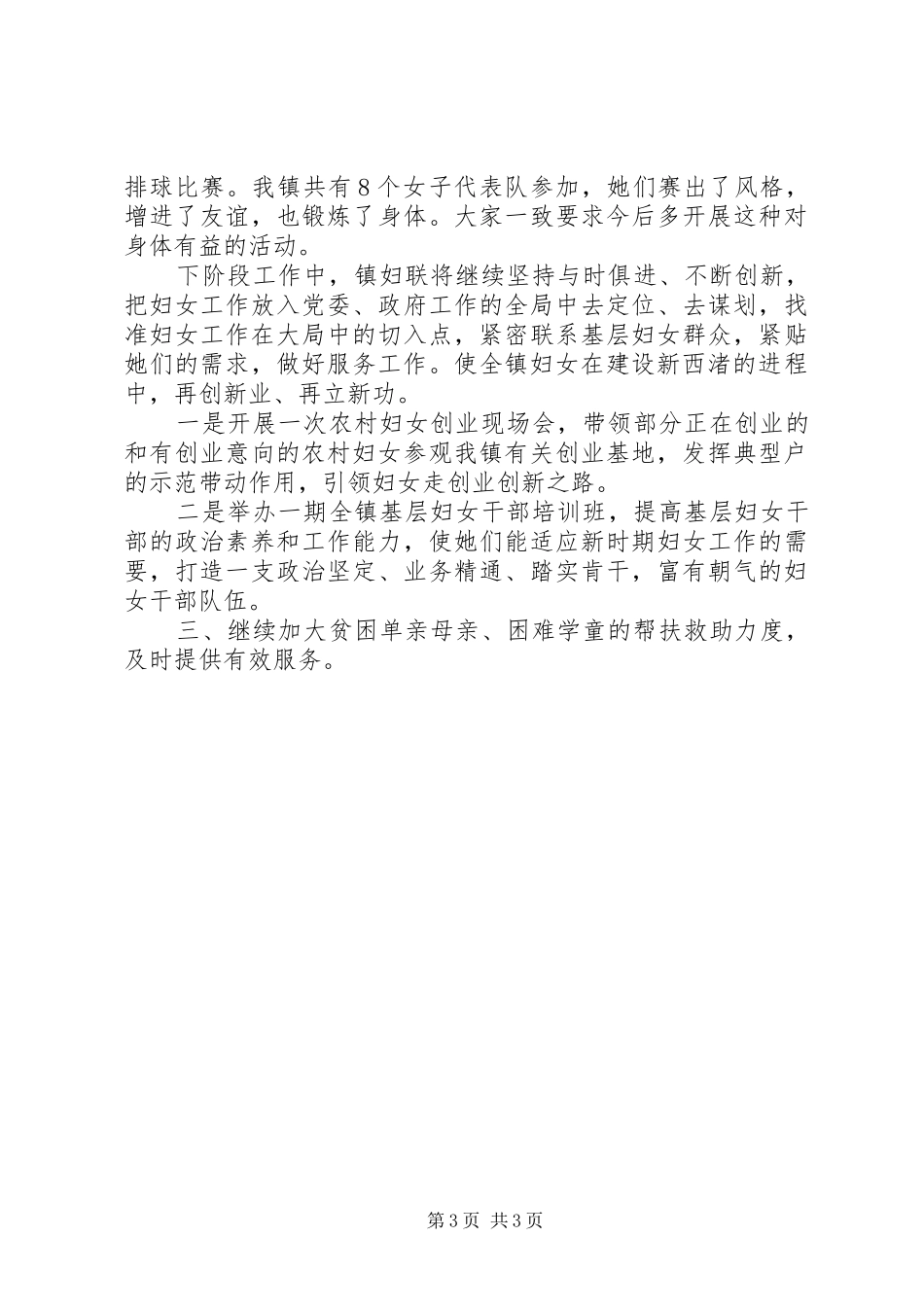 市政府妇联工作总结_第3页