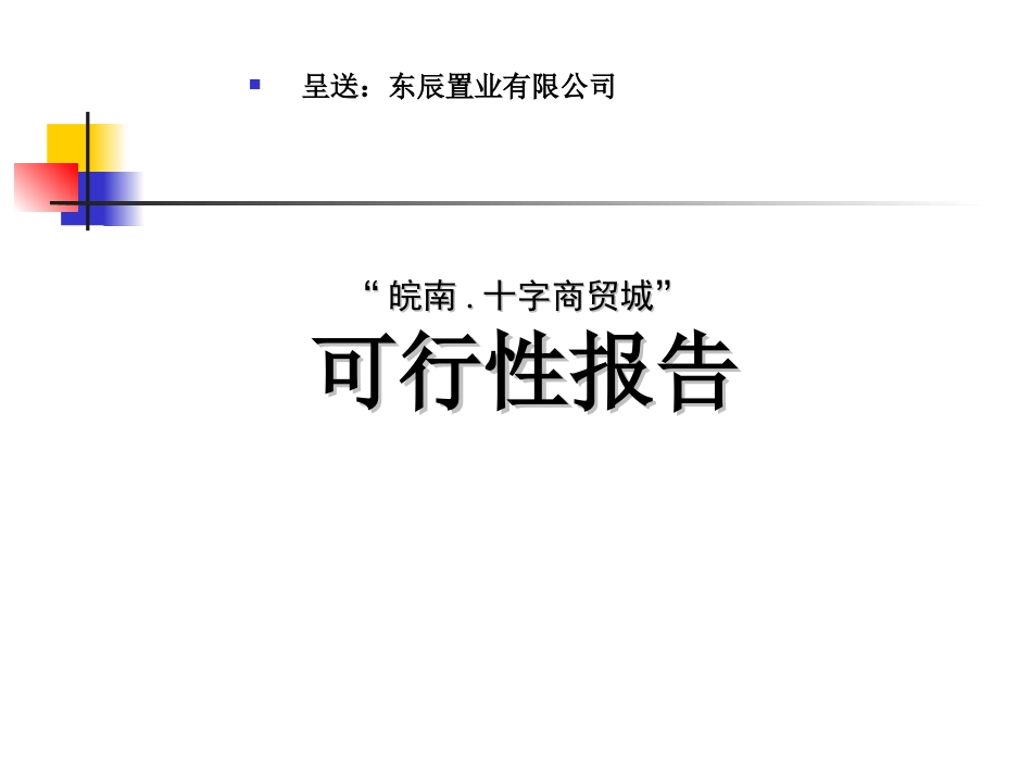 安徽郎溪县皖南十字商贸城项目可行性研究报告_第1页