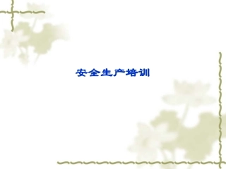 安全生产专题讲座