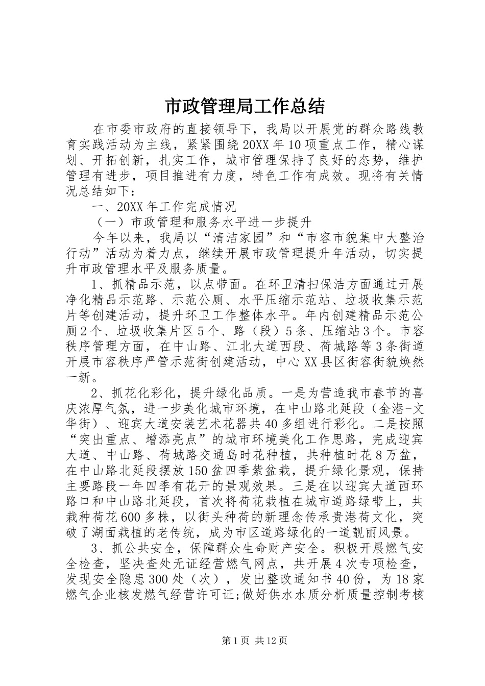 市政管理局工作总结_第1页