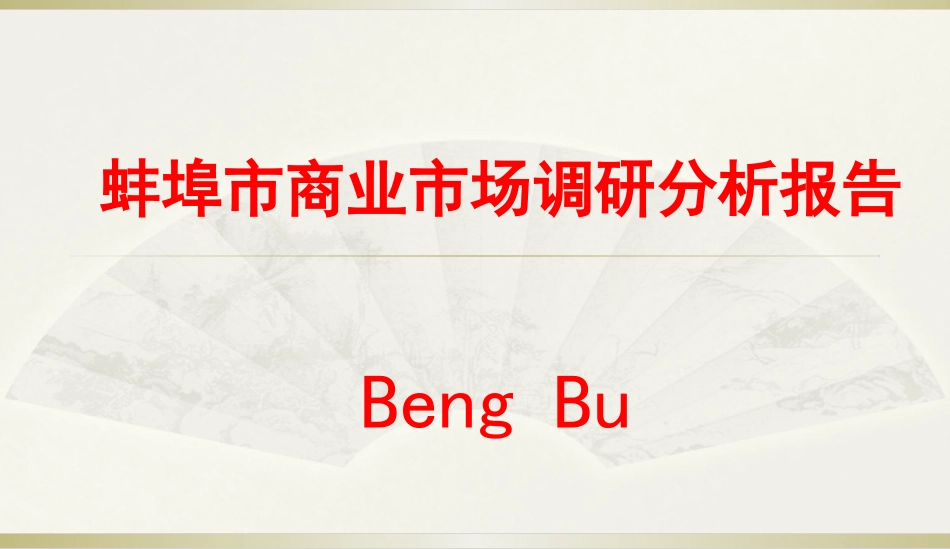 蚌埠市商业市场调查报告_第1页