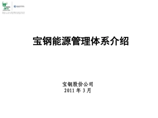 宝钢能源管理体系介绍
