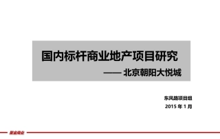 北京朝阳大悦城商业研究