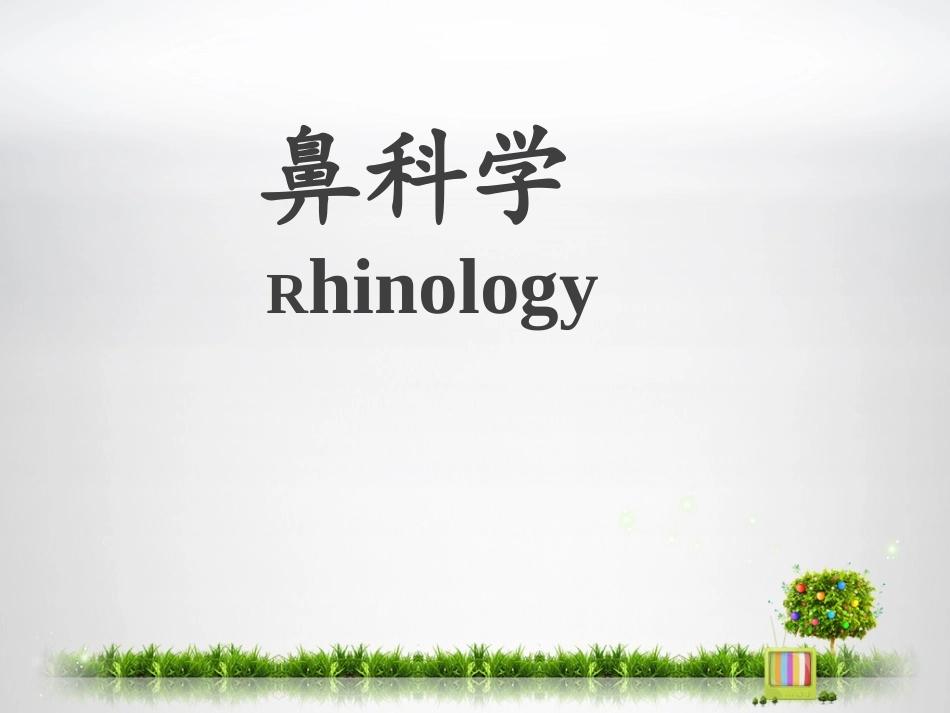 鼻科学课件鼻的解剖_第1页