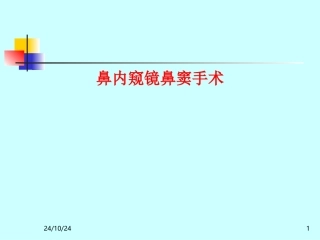 鼻内窥镜鼻窦手术