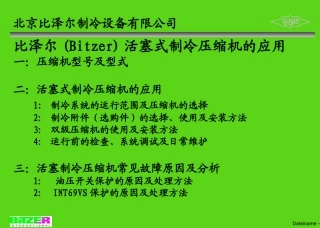 比泽尔培训资料