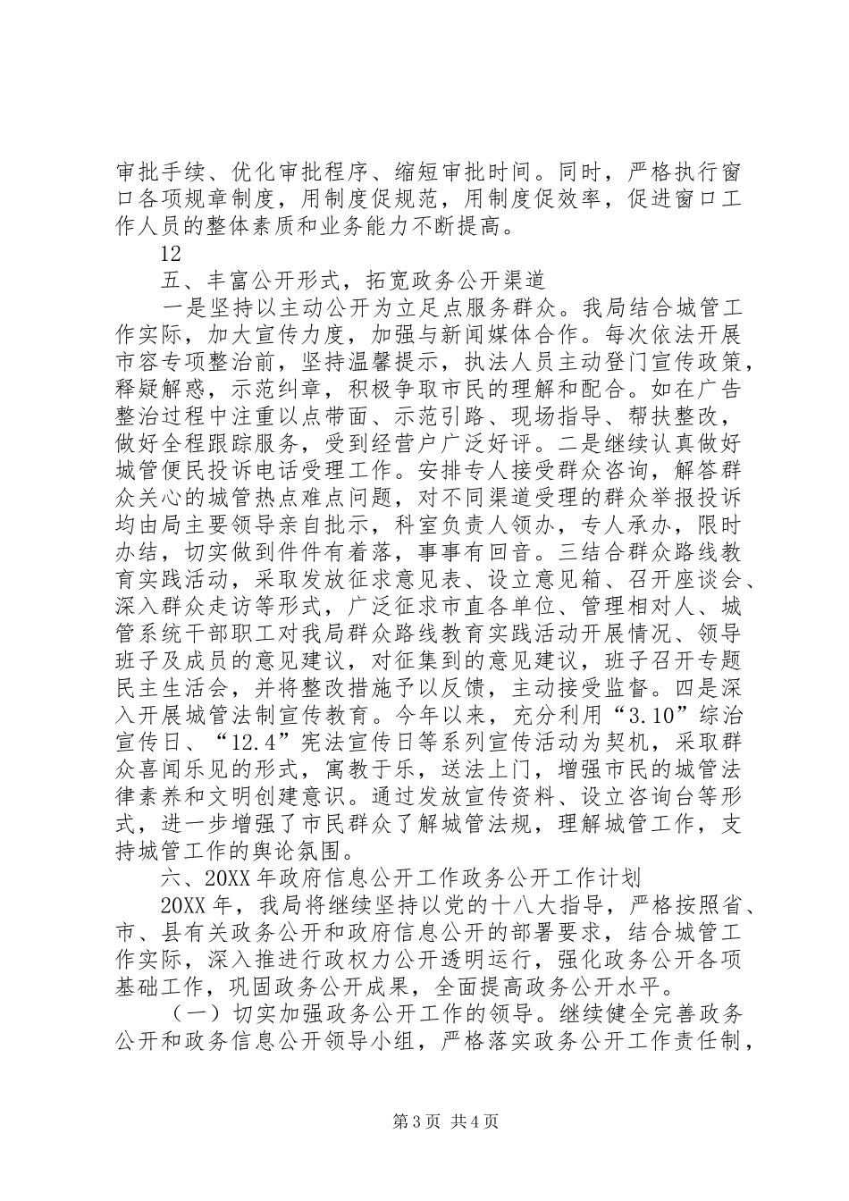 市执法局政府信息公开工作的自查报告_第3页