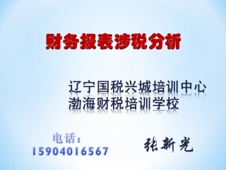 财务报表涉税分析修订版