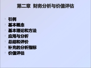 财务分析与价值评估