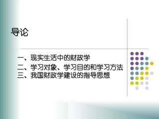 陈共版财政学课件