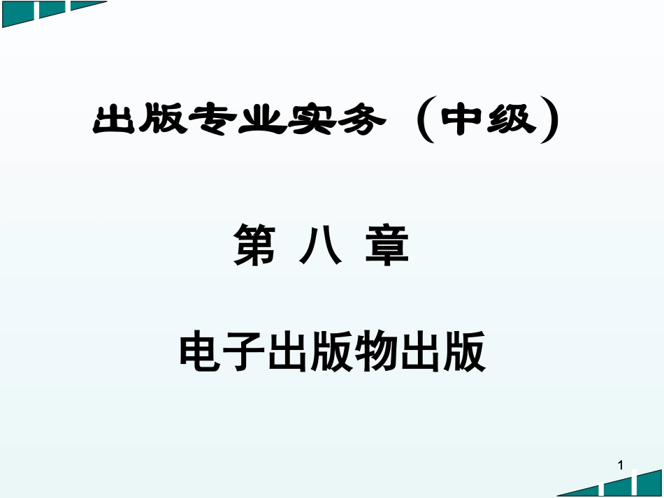 出版专业实务中级电子出版物出版_第1页