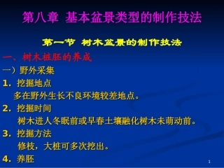 次课基本盆景类型的制作技法