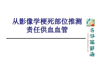 从影像学梗死部位推测责任供血血管讲义