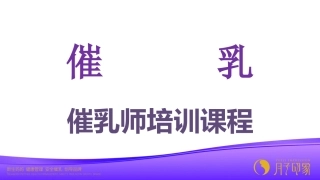 催乳师培训课件