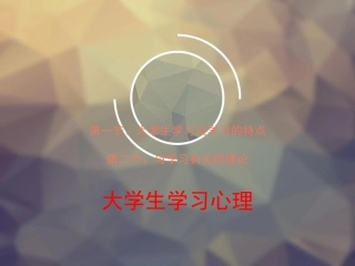 大学生学习心理