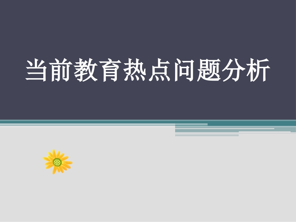 当前教育热点问题分析_第1页