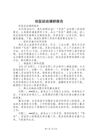 双促活动调研报告