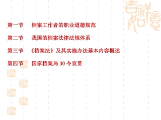 档案员培训资料档案法规培训课件