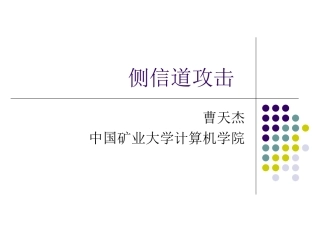 第10章侧信道攻击