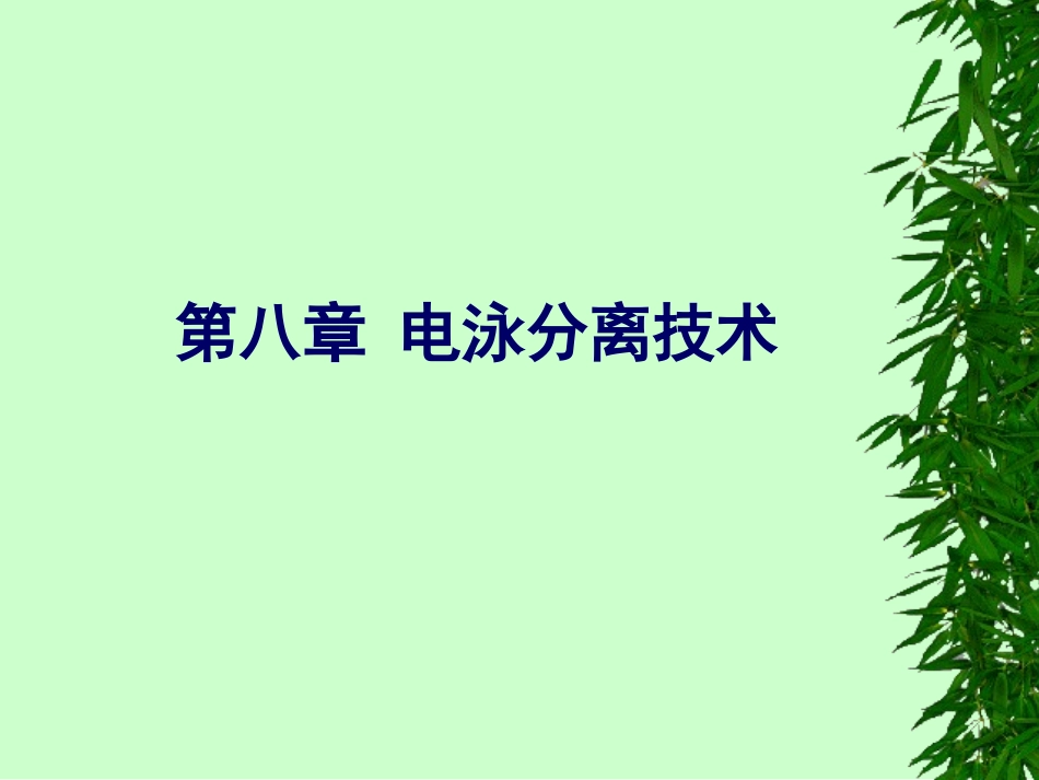 第八章电泳分离技术_第1页