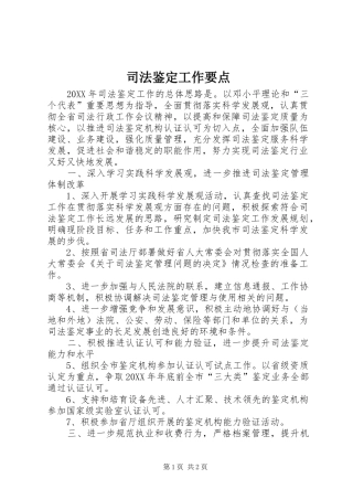 司法鉴定工作要点