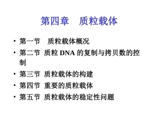 第四章质粒载体解析