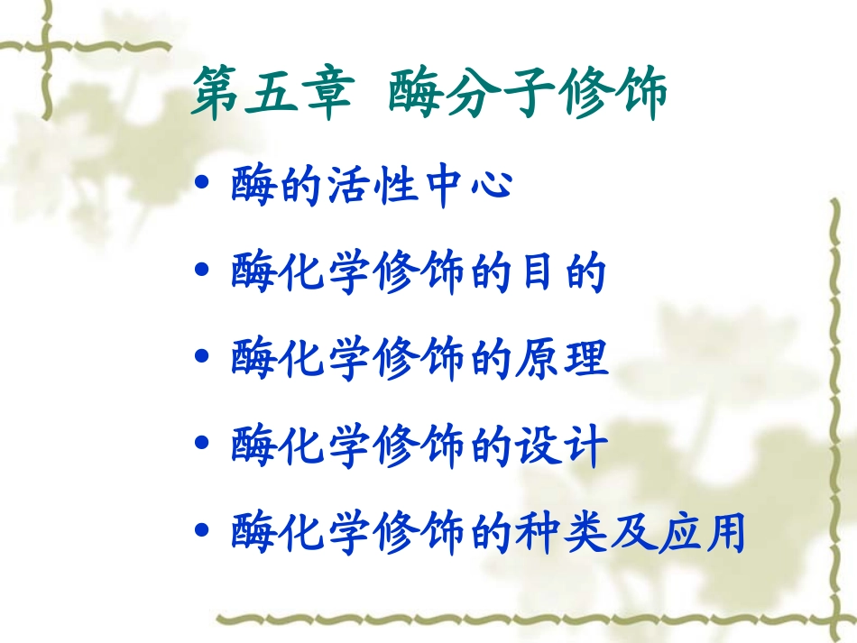 第五章酶工程酶分子修饰_第1页