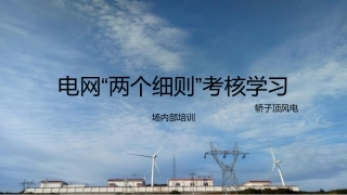 电网两个细则考核培训风电
