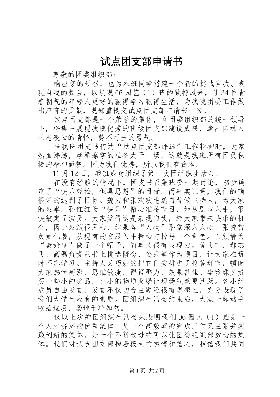 试点团支部申请书_第1页