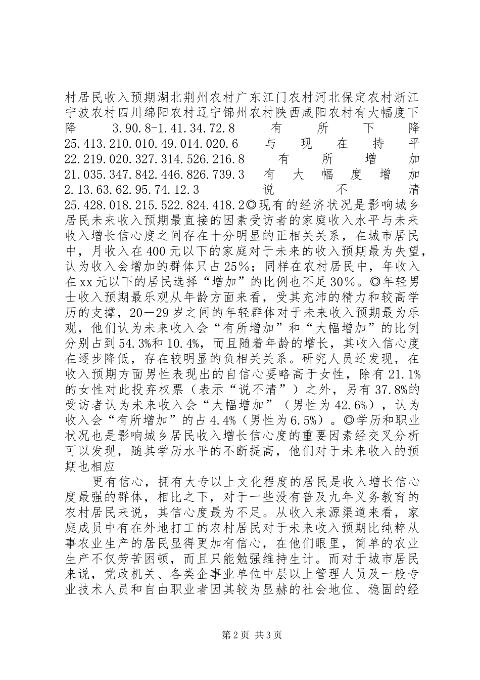 收入增长，五成居民有信心_第2页