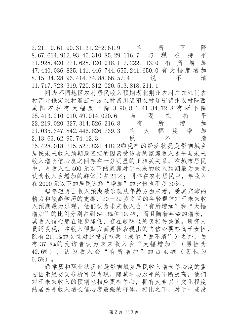 收入增长，五成居民有信心有信心_第2页