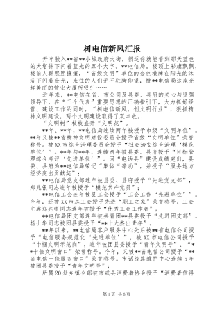 树电信新风汇报