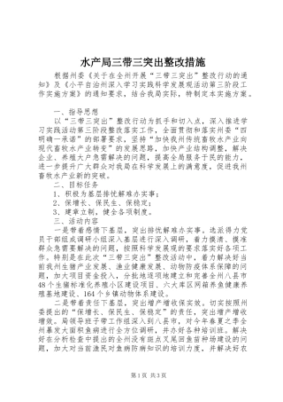 水产局三带三突出整改措施