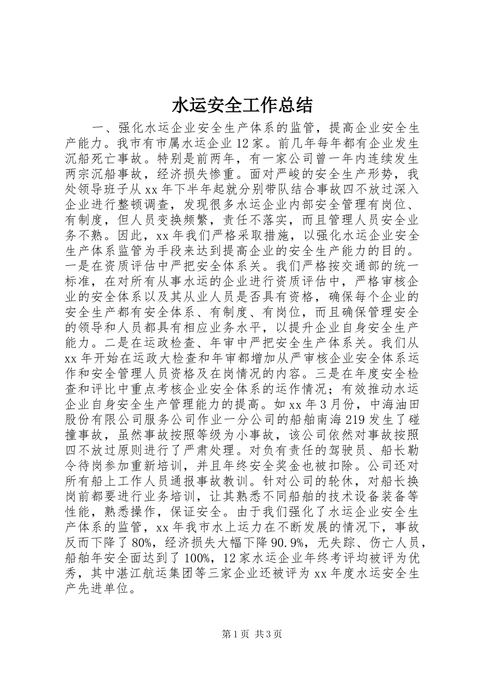 水运安全工作总结_第1页