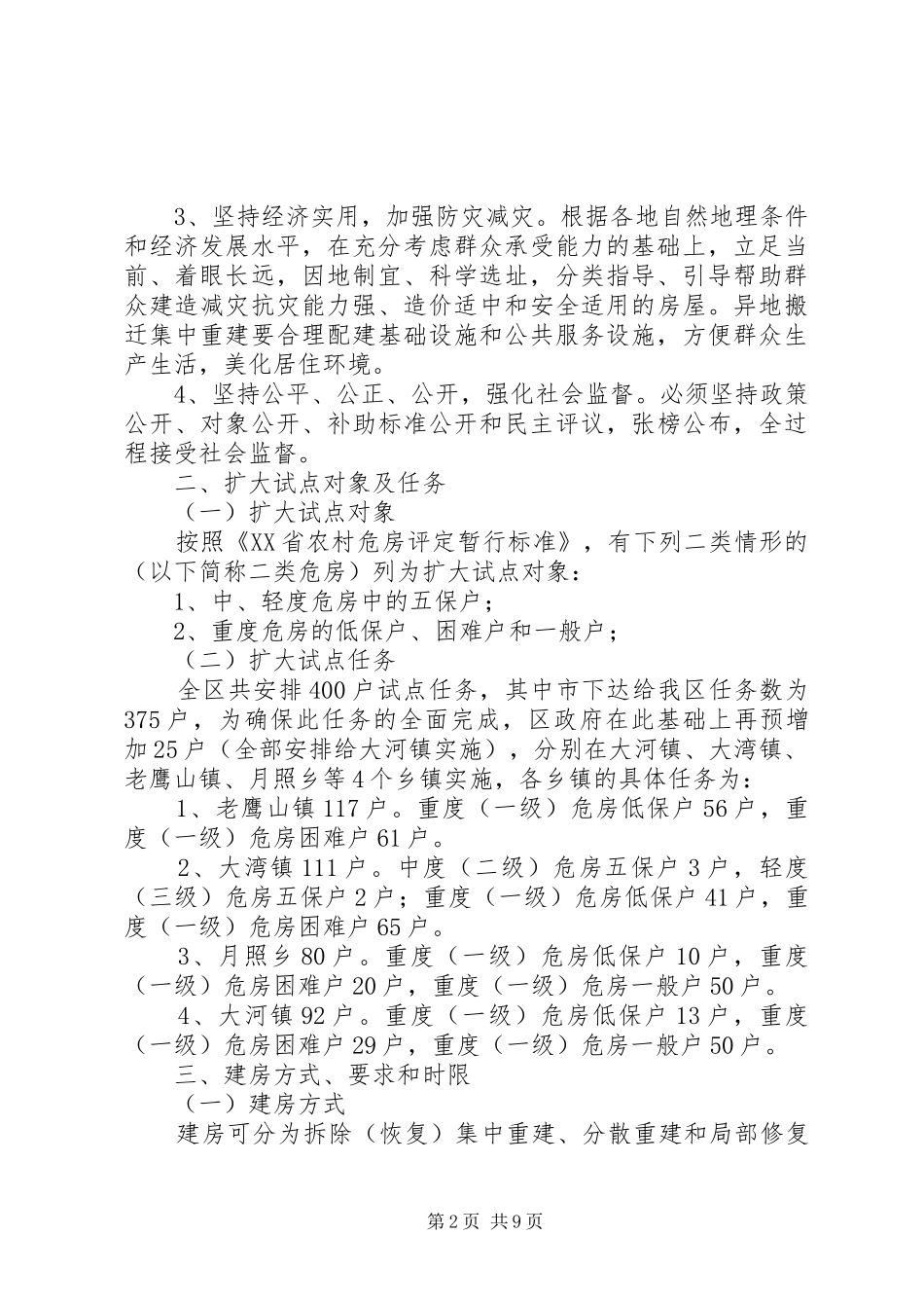 农村危房改造工程扩大方案_第2页