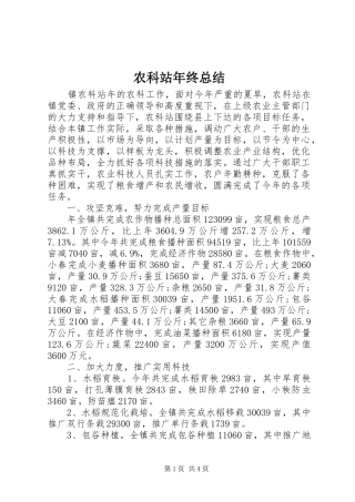 农科站年终总结