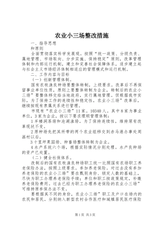 农业小三场整改措施
