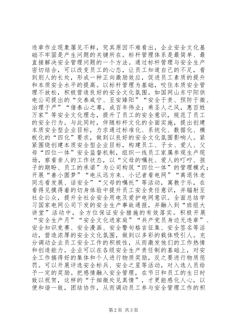 企业安全文化建设经典做法探讨_第2页