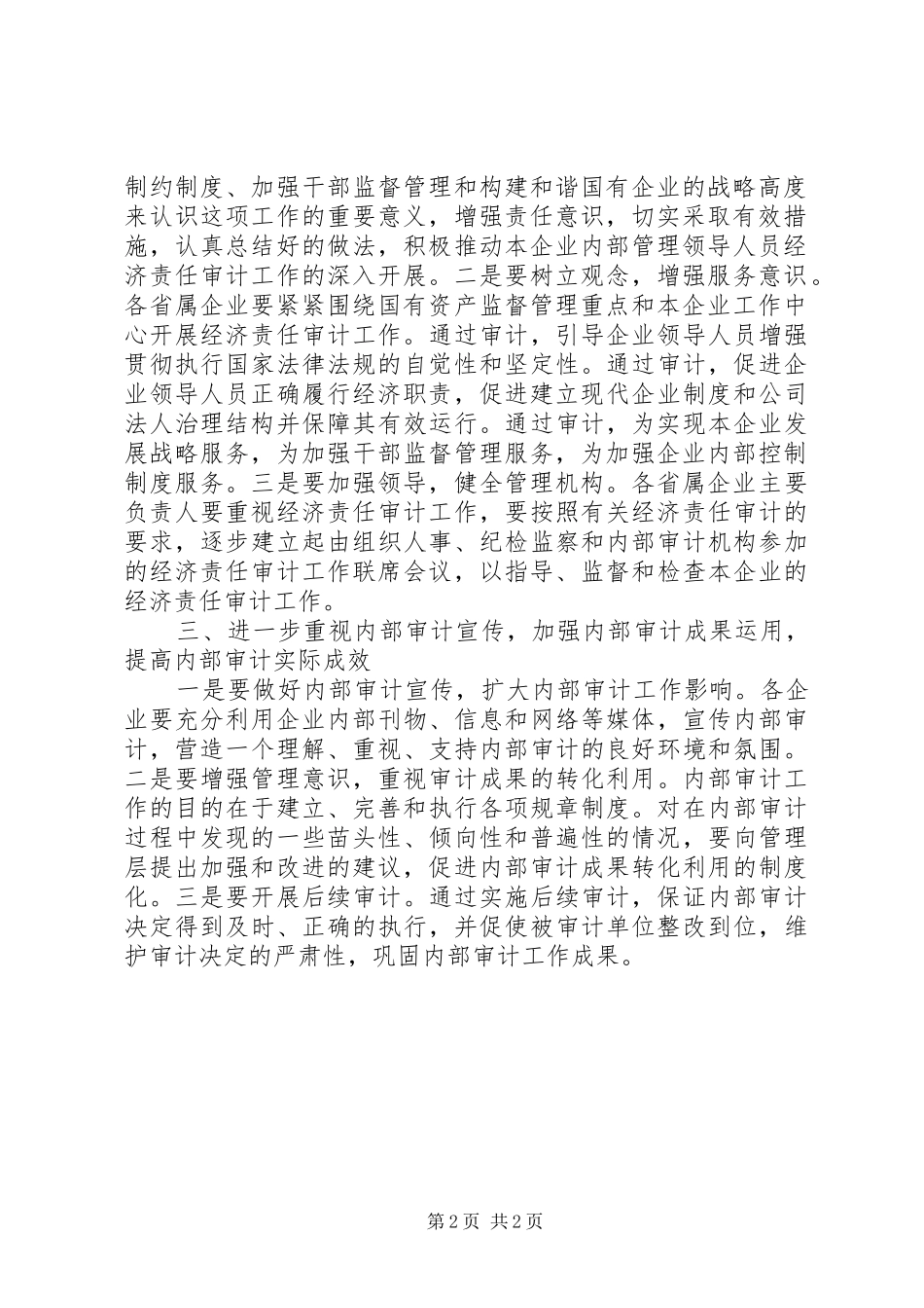 企业内部审计意见_第2页