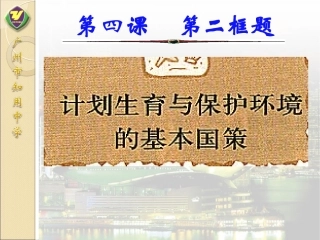 (09学年版)242A九年级政治计划生育的基本国策人教版