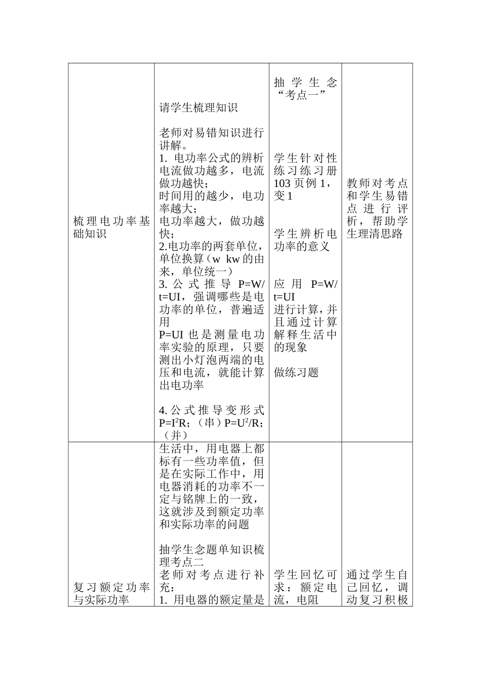 《电功率》复习教学设计_第2页