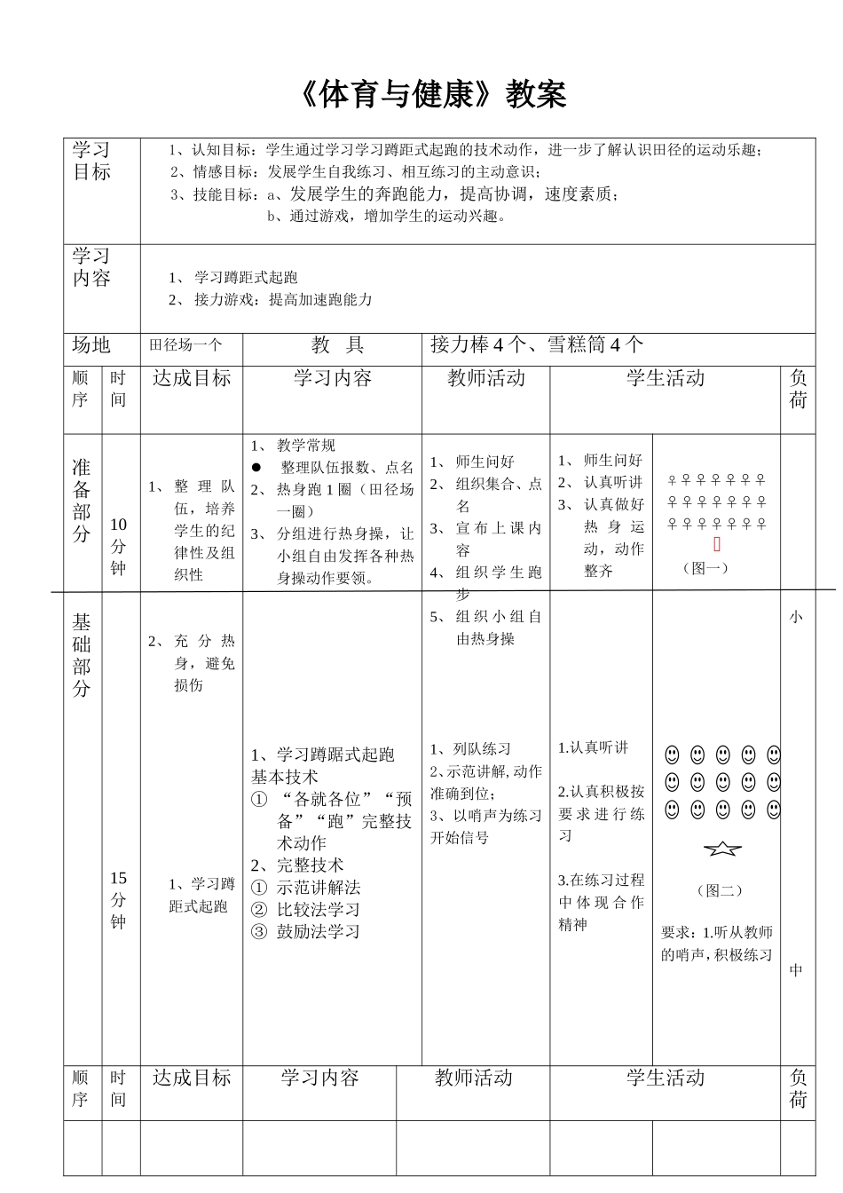 《体育与健康》教案_第1页