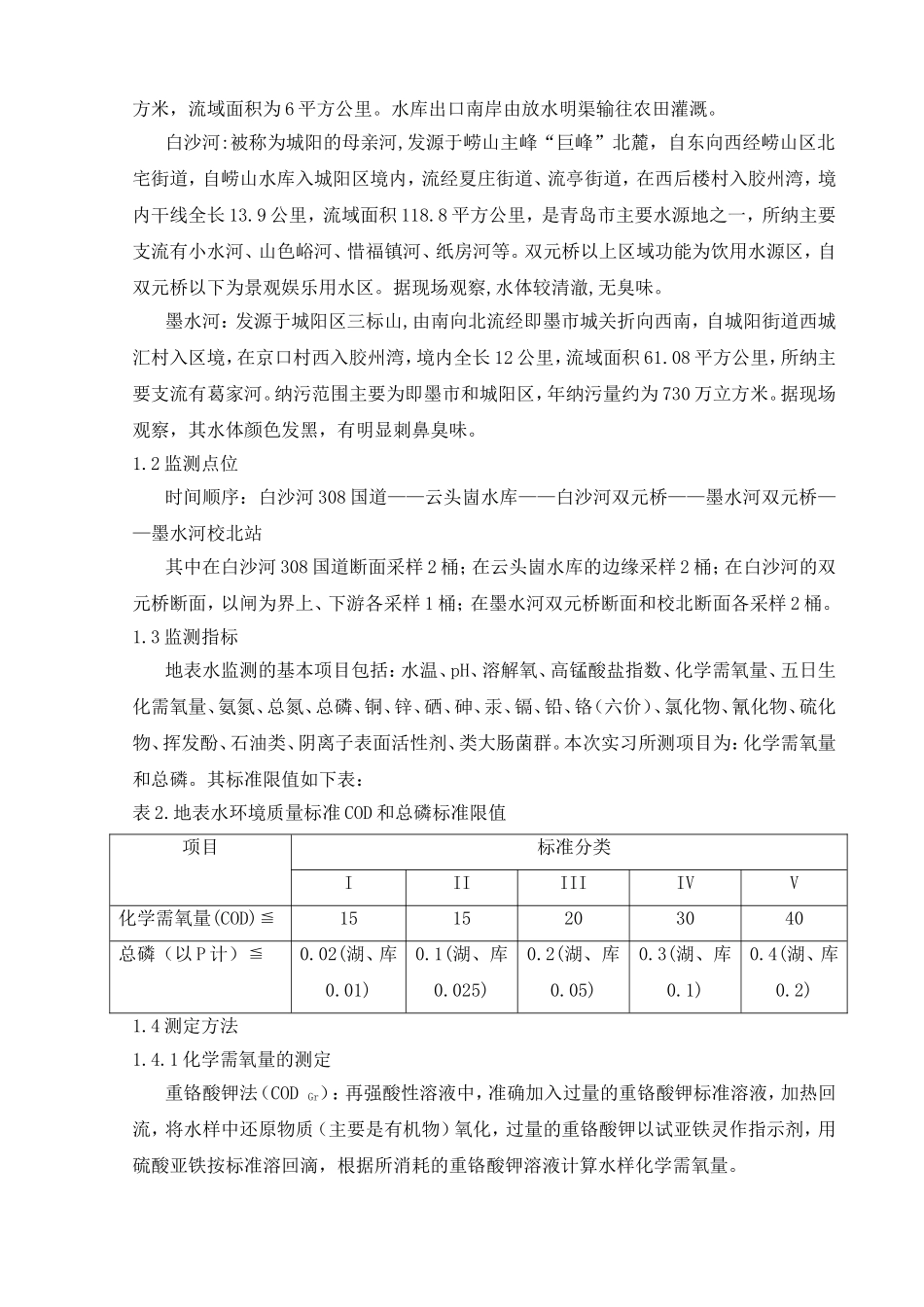 环境监测实习报告_第2页