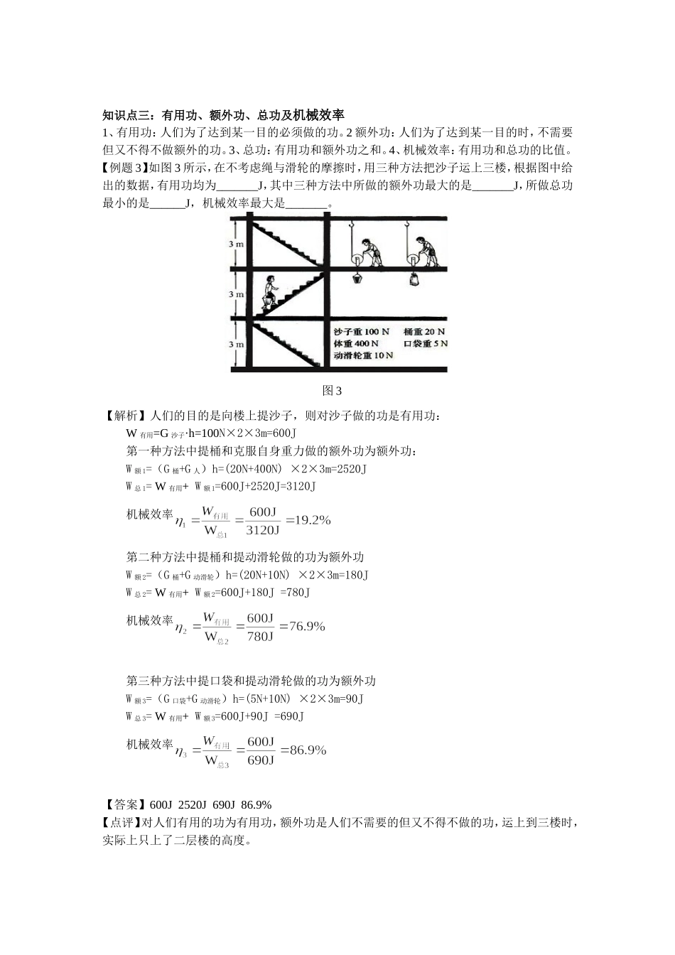 《功和机械能》初中物理知识点_第2页